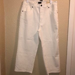Additions by Chico’s crop pants optic white sz 1